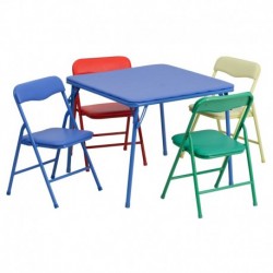 MFO Kids Colorful 5 Piece Folding Table and Chair Set