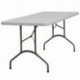 MFO 30''W x 72''L Granite White Plastic Folding Table