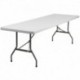 MFO 30''W x 96''L Granite White Plastic Folding Table