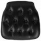 MFO Hard Black Tufted Vinyl Chiavari Chair Cushion