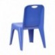 MFO Blue Plastic Stackable School Chair with Carrying Handle and 11'' Seat Height