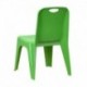 MFO Green Plastic Stackable School Chair with Carrying Handle and 11'' Seat Height