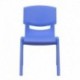 MFO Blue Plastic Stackable School Chair with 12'' Seat Height