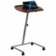 MFO Angle and Height Adjustable Mobile Laptop Computer Table with Mahogany Top
