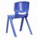 MFO Blue Plastic Stackable School Chair with 18'' Seat Height