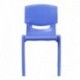 MFO Blue Plastic Stackable School Chair with 18'' Seat Height