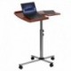 MFO Angle and Height Adjustable Mobile Laptop Computer Table with Cherry Top