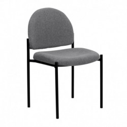 MFO Gray Fabric Comfortable Stackable Steel Side Chair