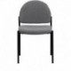 MFO Gray Fabric Comfortable Stackable Steel Side Chair