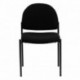 MFO Black Fabric Comfortable Stackable Steel Side Chair