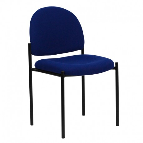 MFO Navy Fabric Comfortable Stackable Steel Side Chair