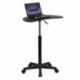 MFO Height Adjustable Mobile Laptop Computer Desk with Black Top