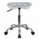 MFO Vibrant Silver Tractor Seat and Chrome Stool