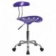 MFO Vibrant Violet and Chrome Computer Task Chair with Tractor Seat
