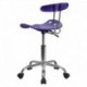 MFO Vibrant Violet and Chrome Computer Task Chair with Tractor Seat