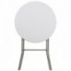 MFO 32'' Round Granite White Plastic Bar Height Folding Table