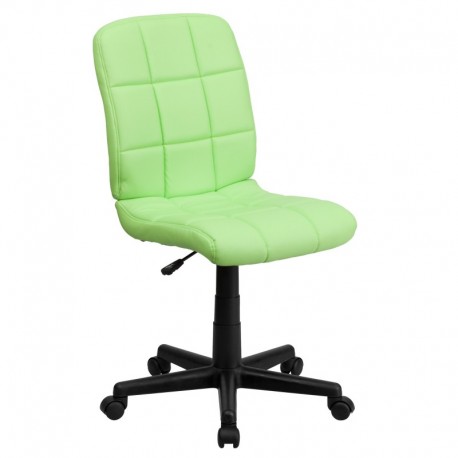 MFO Mid-Back Green Quilted Vinyl Task Chair