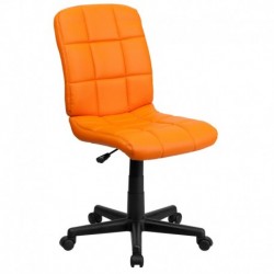MFO Mid-Back Orange Quilted Vinyl Task Chair