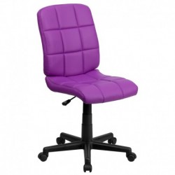 MFO Mid-Back Purple Quilted Vinyl Task Chair