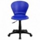 MFO Mid-Back Blue Plastic Swivel Task Chair