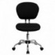 MFO Mid-Back Black Mesh Task Chair with Chrome Base