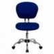 MFO Mid-Back Blue Mesh Task Chair with Chrome Base