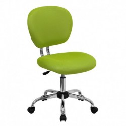 MFO Mid-Back Apple Green Mesh Task Chair with Chrome Base