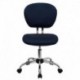 MFO Mid-Back Navy Mesh Task Chair with Chrome Base