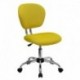 MFO Mid-Back Yellow Mesh Task Chair with Chrome Base