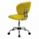 MFO Mid-Back Yellow Mesh Task Chair with Chrome Base