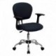 MFO Mid-Back Gray Mesh Task Chair with Arms and Chrome Base