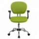 MFO Mid-Back Apple Green Mesh Task Chair with Arms and Chrome Base