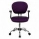 MFO Mid-Back Purple Mesh Task Chair with Arms and Chrome Base