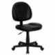 MFO Mid-Back Black Leather Ergonomic Task Chair