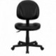 MFO Mid-Back Black Leather Ergonomic Task Chair