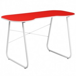 MFO Red Computer Desk with White Frame