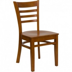 MFO Cherry Finished Ladder Back Wooden Restaurant Chair