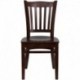 MFO Mahogany Finished Vertical Slat Back Wooden Restaurant Chair
