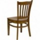 MFO Cherry Finished Vertical Slat Back Wooden Restaurant Chair