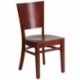 MFO Chimera Collection Solid Back Mahogany Wooden Restaurant Chair