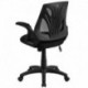 MFO Mid-Back Black Mesh Chair with Mesh Seat