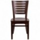 MFO Fervent Collection Slat Back Walnut Wooden Restaurant Chair