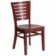 MFO Fervent Collection Slat Back Mahogany Wooden Restaurant Chair