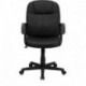 MFO Mid-Back Black Leather Executive Swivel Office Chair