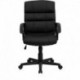MFO Mid-Back Black Leather Office Chair