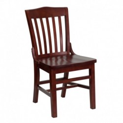 MFO Mahogany Finished School House Back Wooden Restaurant Chair
