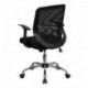MFO Mid-Back Black Mesh Office Chair with Mesh Fabric Seat