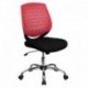 MFO Mid-Back Red Designer Back Task Chair with Chrome Base