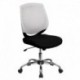 MFO Mid-Back White Designer Back Task Chair with Chrome Base