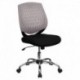 MFO Mid-Back Gray Designer Back Task Chair with Chrome Base